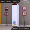 Skříň Happy SZ02 - slimák (Barva bílá, Otevírání dvířek pravé, Vnitřek skříně šatní tyč)