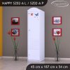 Skříň Happy SZ02 - sloník (Barva bílá, Otevírání dvířek pravé, Vnitřek skříně šatní tyč)