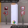 Skříň Happy SZ02 - slon s balonkem (Barva bílá, Otevírání dvířek pravé, Vnitřek skříně šatní tyč)