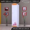 Skříň Happy SZ02 - zpívající auto (Barva bílá, Otevírání dvířek pravé, Vnitřek skříně šatní tyč)