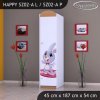 Skříň Happy SZ02 - super zajíček (Barva bílá, Otevírání dvířek pravé, Vnitřek skříně šatní tyč)