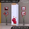Skříň Happy SZ02 - veselá housenka (Barva bílá, Otevírání dvířek pravé, Vnitřek skříně šatní tyč)