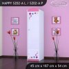 Skříň Happy SZ02 - veselý medvídek (Barva bílá, Otevírání dvířek pravé, Vnitřek skříně šatní tyč)