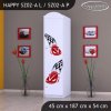 Skříň Happy SZ02 - závod F1 (Barva bílá, Otevírání dvířek pravé, Vnitřek skříně šatní tyč)