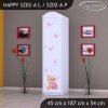 Skříň Happy SZ02 - zamilovaný medvídek (Barva bílá, Otevírání dvířek pravé, Vnitřek skříně šatní tyč)