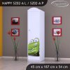 Skříň Happy SZ02 - zelené auto (Barva bílá, Otevírání dvířek pravé, Vnitřek skříně šatní tyč)