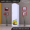 Skříň Happy SZ02 - žluté auto (Barva bílá, Otevírání dvířek pravé, Vnitřek skříně šatní tyč)