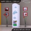 Skříň Happy SZ02 - zoo (Barva bílá, Otevírání dvířek pravé, Vnitřek skříně šatní tyč)