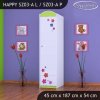Skříň Happy SZ03 - delfín (Barva bílá, Otevírání dvířek pravé, Vnitřek skříně šatní tyč)