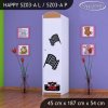 Skříň Happy SZ03 - ferrari (Barva bílá, Otevírání dvířek pravé, Vnitřek skříně šatní tyč)