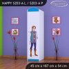 Skříň Happy SZ03 - princ a princezna (Barva bílá, Otevírání dvířek pravé, Vnitřek skříně šatní tyč)
