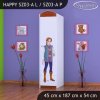 Skříň Happy SZ03 - princ a princezna (Barva bílá, Otevírání dvířek pravé, Vnitřek skříně šatní tyč)