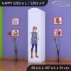 Skříň Happy SZ03 - princ a princezna (Barva bílá, Otevírání dvířek pravé, Vnitřek skříně šatní tyč)
