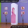 Skříň Happy SZ03 - princezna s koníkem (Barva bílá, Otevírání dvířek pravé, Vnitřek skříně šatní tyč)