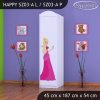 Skříň Happy SZ03 - princezna se zámkem (Barva bílá, Otevírání dvířek pravé, Vnitřek skříně šatní tyč)