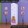 Skříň Happy SZ03 - pejsek a srdce (Barva bílá, Otevírání dvířek pravé, Vnitřek skříně šatní tyč)