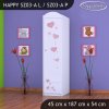 Skříň Happy SZ03 - medvídek se srdcem (Barva bílá, Otevírání dvířek pravé, Vnitřek skříně šatní tyč)