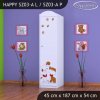 Skříň Happy SZ03 - pejsek a kočička (Barva bílá, Otevírání dvířek pravé, Vnitřek skříně šatní tyč)