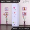 Skříň Happy SZ03 - srdce z květů (Barva bílá, Otevírání dvířek pravé, Vnitřek skříně šatní tyč)