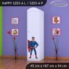 Skříň Happy SZ03 - superman (Barva bílá, Otevírání dvířek pravé, Vnitřek skříně šatní tyč)