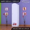 Skříň Happy SZ03 - hasičské auto (Barva bílá, Otevírání dvířek pravé, Vnitřek skříně šatní tyč)