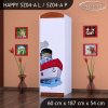 Skříň Happy SZ04 - velká loď (Barva bílá, Otevírání dvířek pravé, Vnitřek skříně šatní tyč)