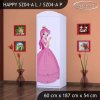 Skříň Happy SZ04 - princezna s koníkem (Barva bílá, Otevírání dvířek pravé, Vnitřek skříně šatní tyč)