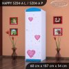 Skříň Happy SZ04 - víla se srdcem (Barva bílá, Otevírání dvířek pravé, Vnitřek skříně šatní tyč)