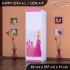 Skříň Happy SZ04 - princezna se zámkem (Barva bílá, Otevírání dvířek pravé, Vnitřek skříně šatní tyč)