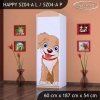 Skříň Happy SZ04 - pejsek (Barva bílá, Otevírání dvířek pravé, Vnitřek skříně šatní tyč)
