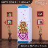 Skříň Happy SZ04 - pejsek a srdce (Barva bílá, Otevírání dvířek pravé, Vnitřek skříně šatní tyč)