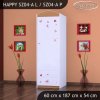 Skříň Happy SZ04 - medvídek s balónky (Barva bílá, Otevírání dvířek pravé, Vnitřek skříně šatní tyč)