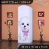 Skříň Happy SZ04 - pejsek s mašlí (Barva bílá, Otevírání dvířek pravé, Vnitřek skříně šatní tyč)