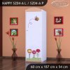 Skříň Happy SZ04 - včelka (Barva bílá, Otevírání dvířek pravé, Vnitřek skříně šatní tyč)