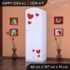 Skříň Happy SZ04 - včelka se srdcem (Barva bílá, Otevírání dvířek pravé, Vnitřek skříně šatní tyč)
