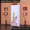 Skříň Happy SZ04 - safari (Barva bílá, Otevírání dvířek pravé, Vnitřek skříně šatní tyč)