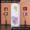 Skříň Happy SZ04 - srdce z květů (Barva bílá, Otevírání dvířek pravé, Vnitřek skříně šatní tyč)