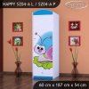 Skříň Happy SZ04 - slimák (Barva bílá, Otevírání dvířek pravé, Vnitřek skříně šatní tyč)