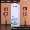 Skříň Happy SZ04 - sloník (Barva bílá, Otevírání dvířek pravé, Vnitřek skříně šatní tyč)