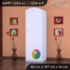 Skříň Happy SZ04 - slon s balonkem (Barva bílá, Otevírání dvířek pravé, Vnitřek skříně šatní tyč)