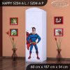 Skříň Happy SZ04 - superman (Barva bílá, Otevírání dvířek pravé, Vnitřek skříně šatní tyč)