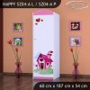 Skříň Happy SZ04 - začarovaný domeček (Barva bílá, Otevírání dvířek pravé, Vnitřek skříně šatní tyč)