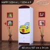 Skříň Happy SZ04 - žluté auto (Barva bílá, Otevírání dvířek pravé, Zábrana vpravo)