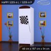 Skříň Happy SZ05 - auto s vlajkou (Barva bílá, Otevírání dvířek pravé, Vnitřek skříně šatní tyč)
