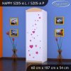 Skříň Happy SZ05 - čarodějka (Barva bílá, Otevírání dvířek pravé, Vnitřek skříně šatní tyč)