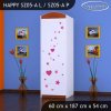 Skříň Happy SZ05 - čarodějka (Barva bílá, Otevírání dvířek pravé, Vnitřek skříně šatní tyč)