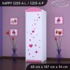 Skříň Happy SZ05 - čarodějka (Barva bílá, Otevírání dvířek pravé, Vnitřek skříně šatní tyč)