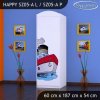 Skříň Happy SZ05 - velká loď (Barva bílá, Otevírání dvířek pravé, Vnitřek skříně šatní tyč)