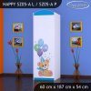 Skříň Happy SZ05 - medvídci s balónky (Barva bílá, Otevírání dvířek pravé, Vnitřek skříně šatní tyč)