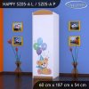 Skříň Happy SZ05 - medvídci s balónky (Barva bílá, Otevírání dvířek pravé, Vnitřek skříně šatní tyč)